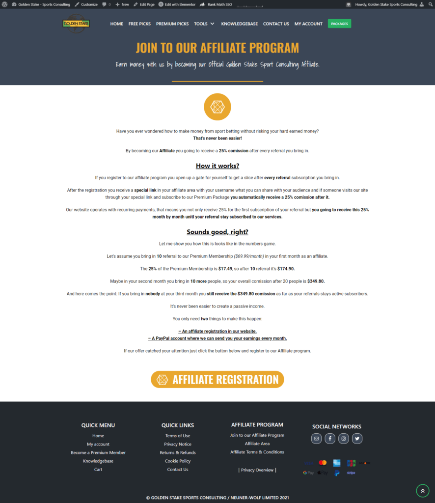 Affiliate Page