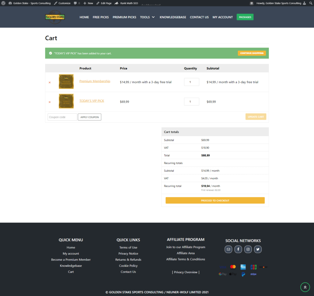 Cart Page