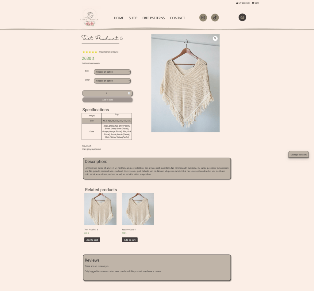 4 Product Page